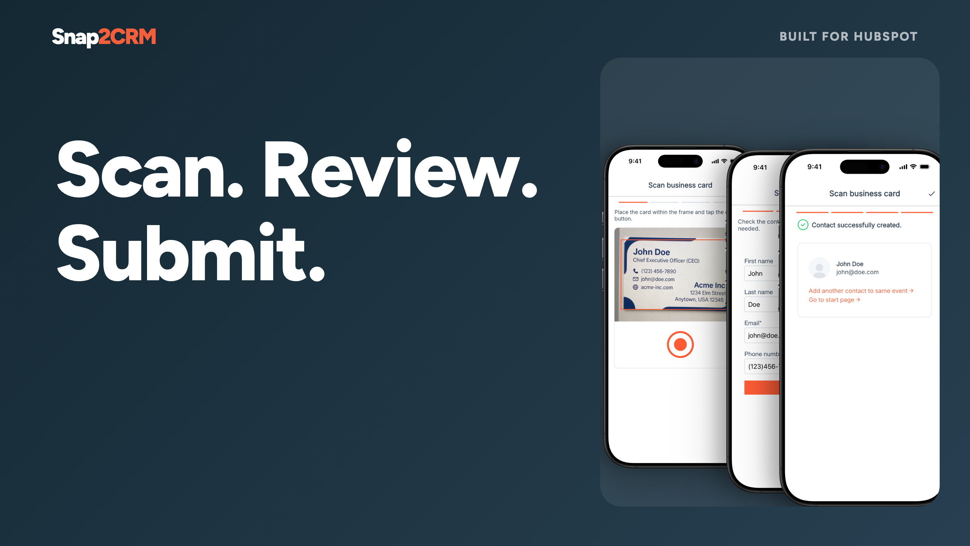 Reviewed scan-to-form flow