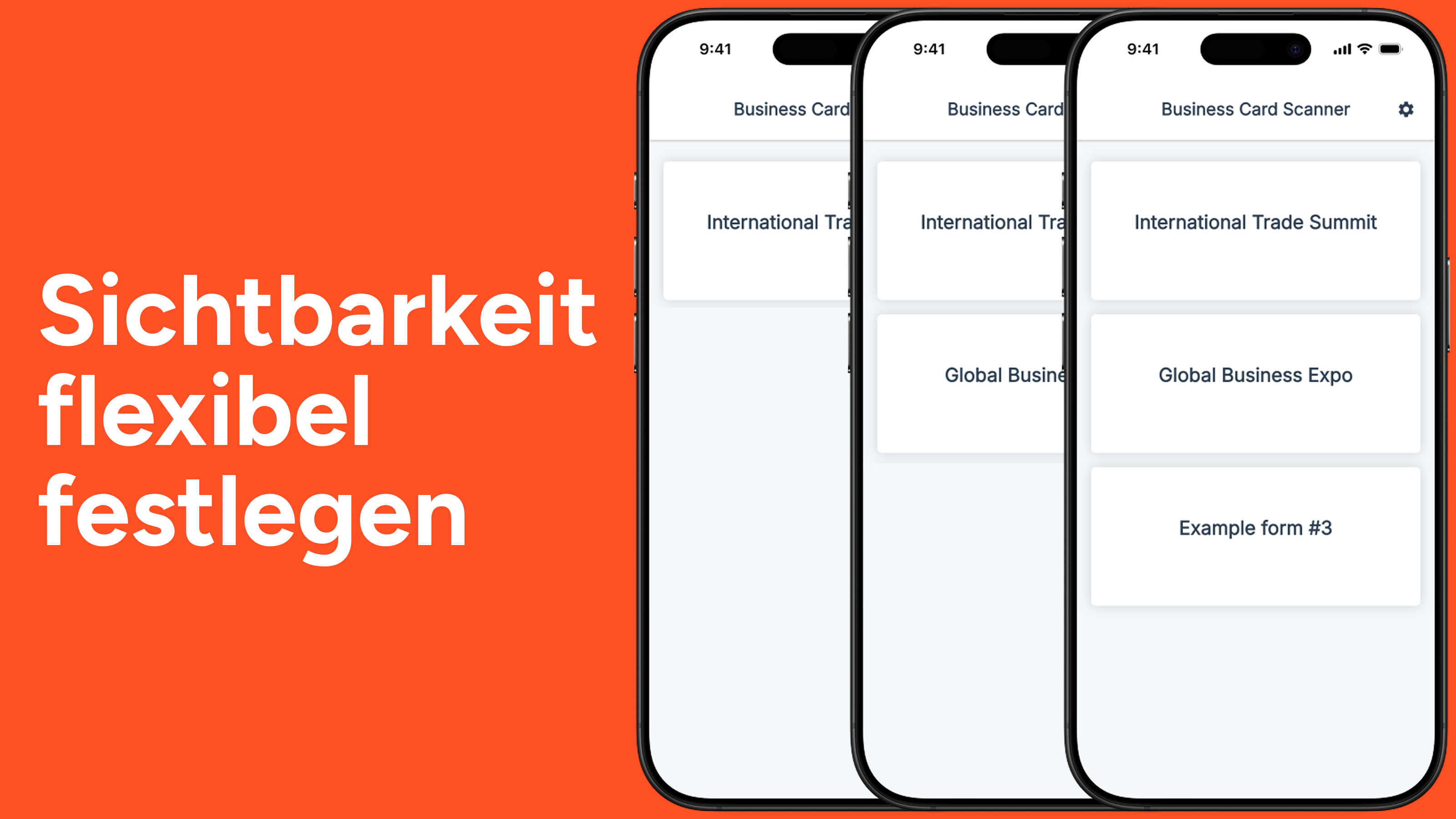 Sichtbarkeit flexibel festlegen